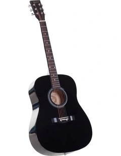 Karrera 41in Acoustic Wooden Guitar with Bag - Black