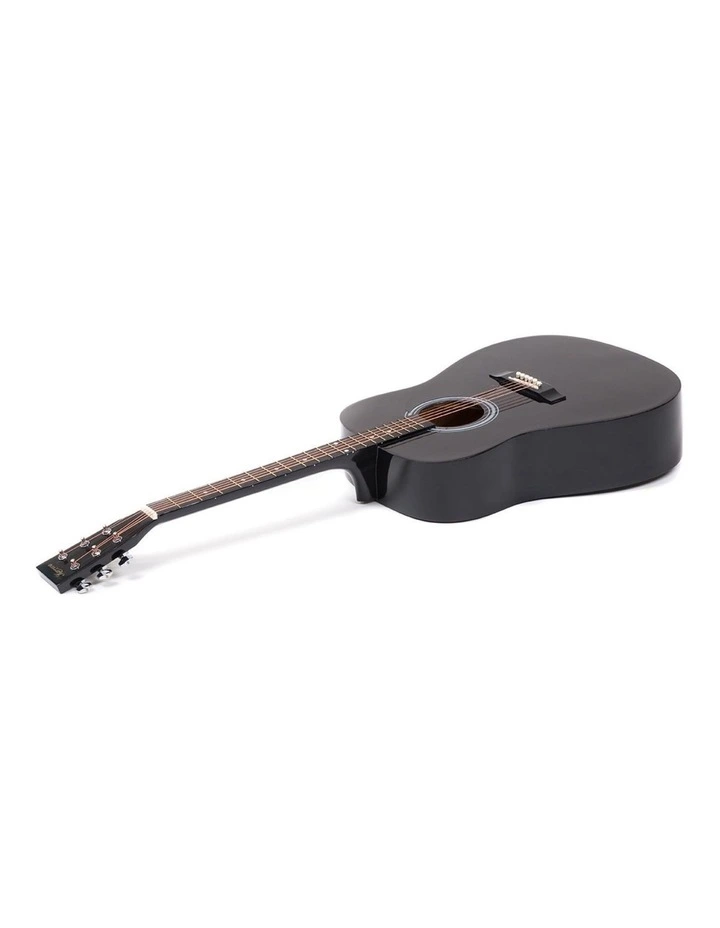 Karrera 41in Acoustic Wooden Guitar with Bag - Black image 3