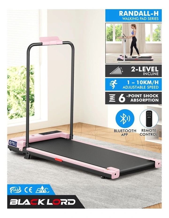 Treadmill Walking Pad Electric Incline Under Desk Pink image 2