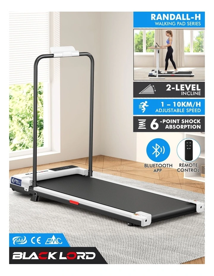Treadmill Walking Pad Electric Incline Under Desk White image 2