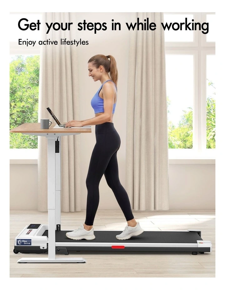 Treadmill Walking Pad Electric Incline Under Desk White image 4
