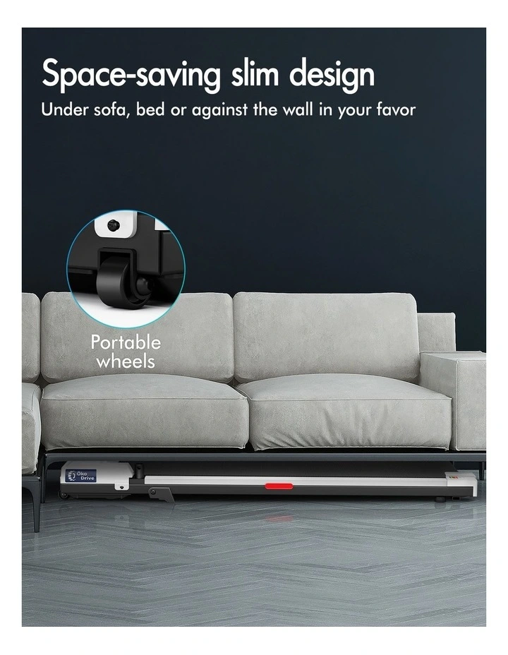 Treadmill Walking Pad Electric Incline Under Desk White image 7