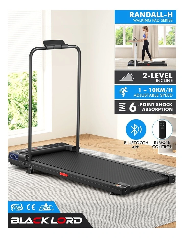 Treadmill Walking Pad Electric Incline Under Desk Black image 2