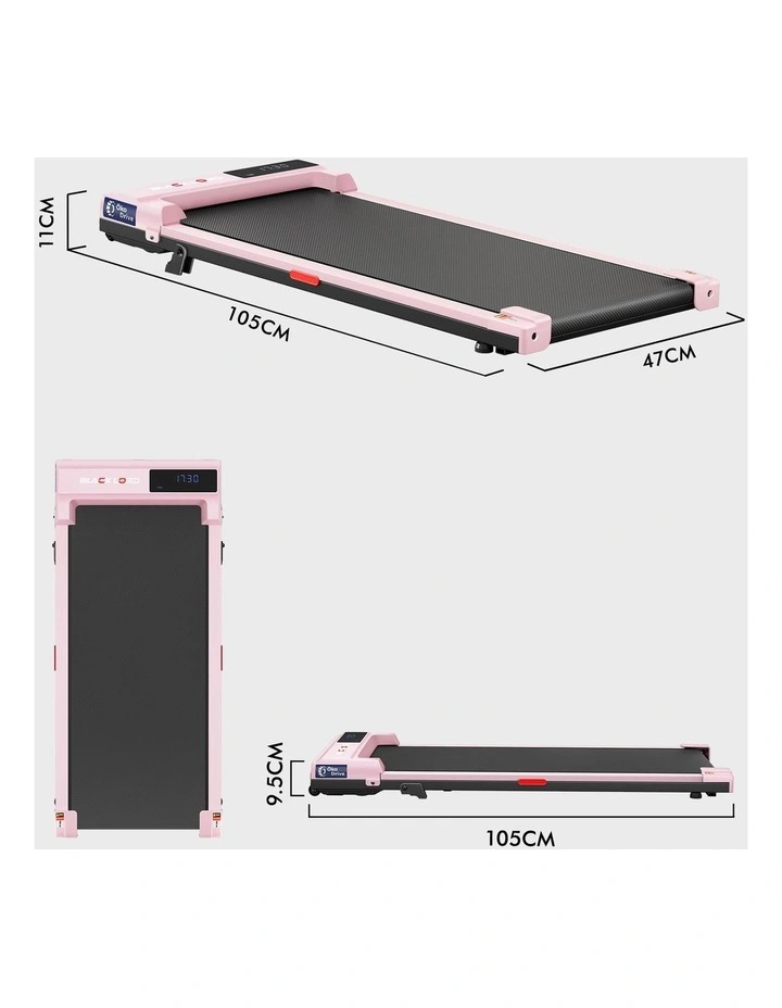 Walking Pad Treadmill Electric Incline Under Desk Pink image 3