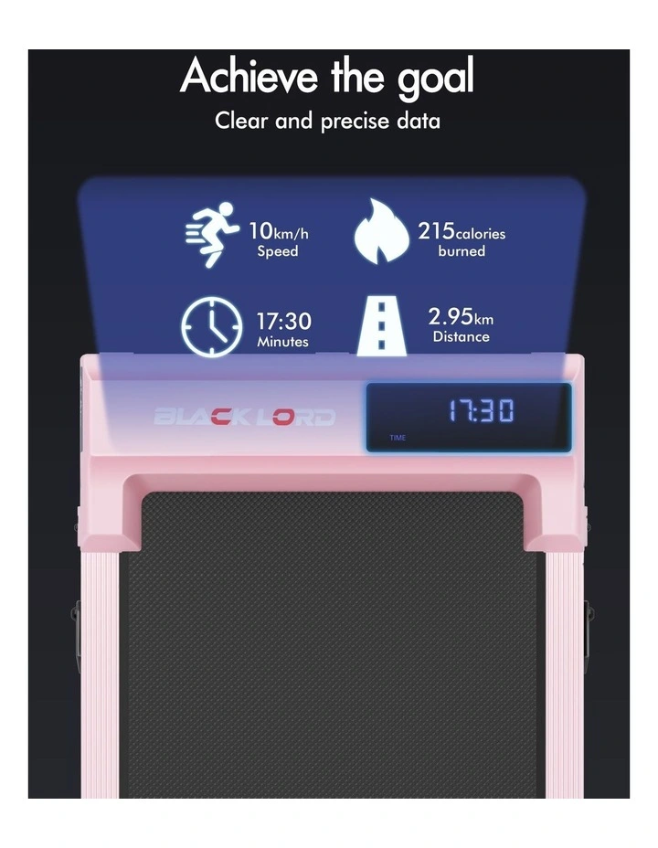 Walking Pad Treadmill Electric Incline Under Desk Pink image 5