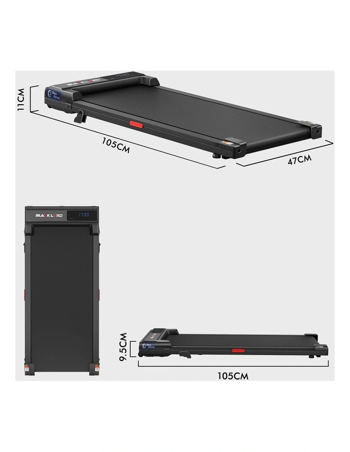Walking Pad Treadmill Electric Incline Under Desk Black image 3