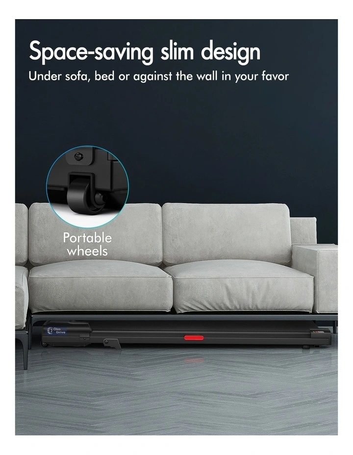 Walking Pad Treadmill Electric Incline Under Desk Black image 7