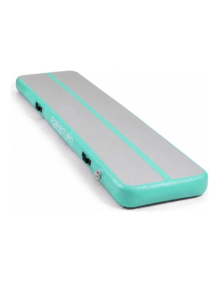 Powertrain Airtrack 20cm Thick 4m x 1m Inflatable Gymnastics Tumbling Mat Air Track - Mint Green image 1