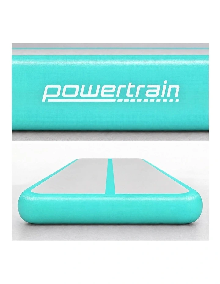 Powertrain Airtrack 20cm Thick 4m x 1m Inflatable Gymnastics Tumbling Mat Air Track - Mint Green image 2