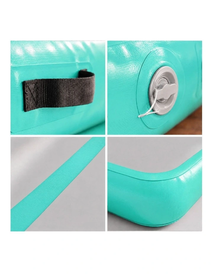 Powertrain Airtrack 20cm Thick 4m x 1m Inflatable Gymnastics Tumbling Mat Air Track - Mint Green image 5