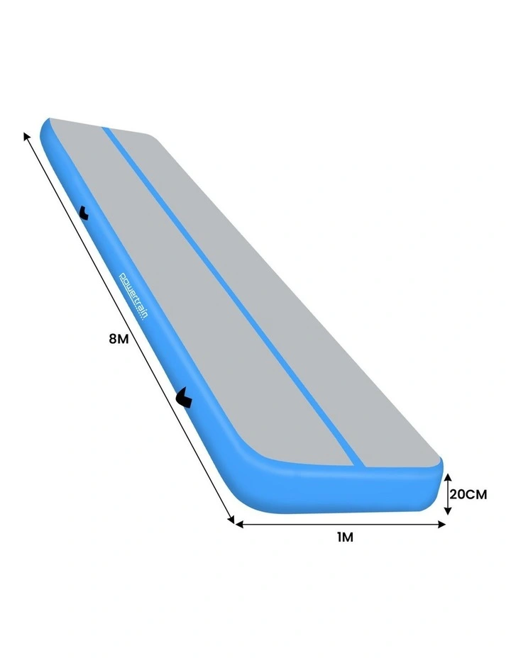 Powertrain Airtrack 20cm Thick 8m x 1m Inflatable Gymnastics Tumbling Mat Air Track image 2