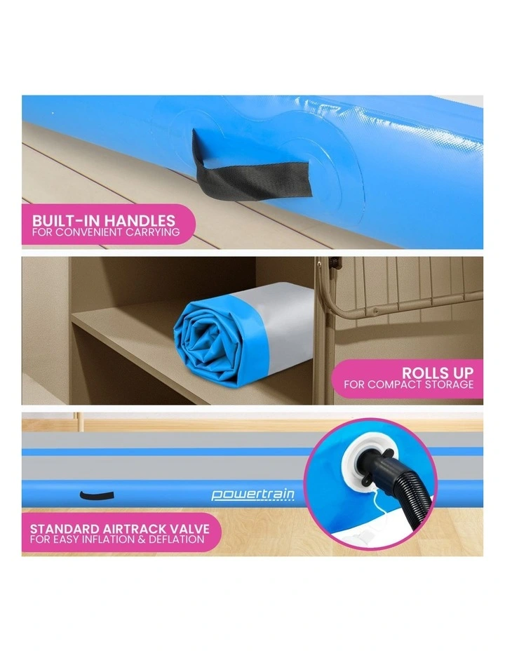 Powertrain Airtrack 20cm Thick 8m x 1m Inflatable Gymnastics Tumbling Mat Air Track image 6