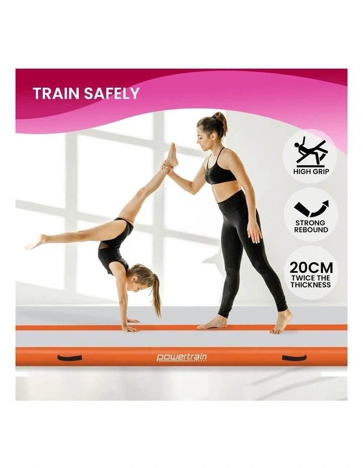 Powertrain Airtrack 20cm Thick 4m x 1m Inflatable Gymnastics Tumbling Mat Air Track image 6