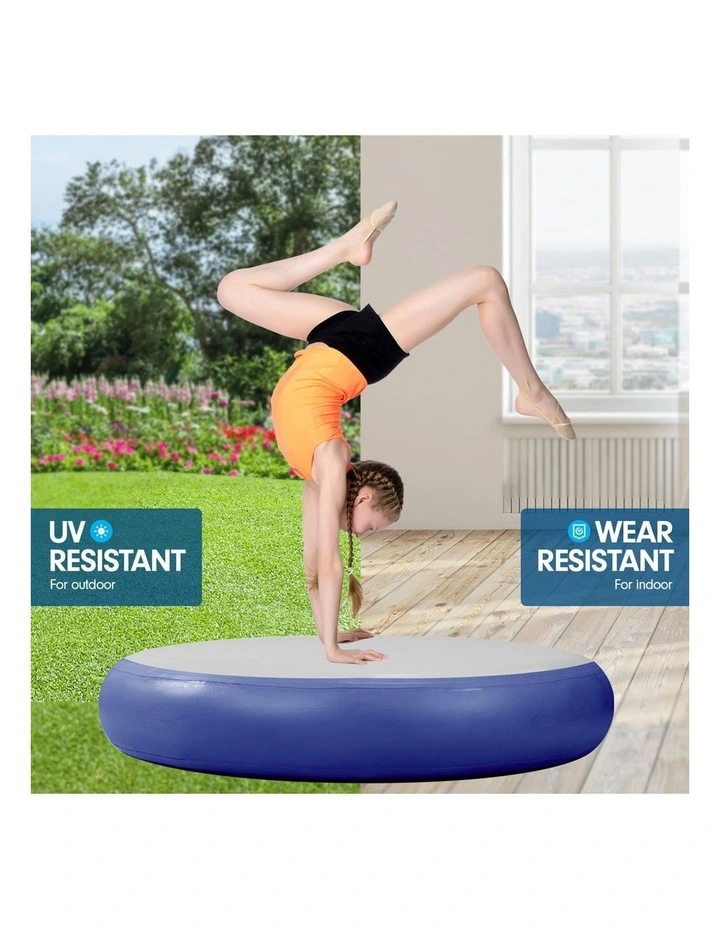 Powertrain 20cm Thick 1m Airtrack Spot Round Inflatable Gymnastics Tumbling Mat Air Track image 5