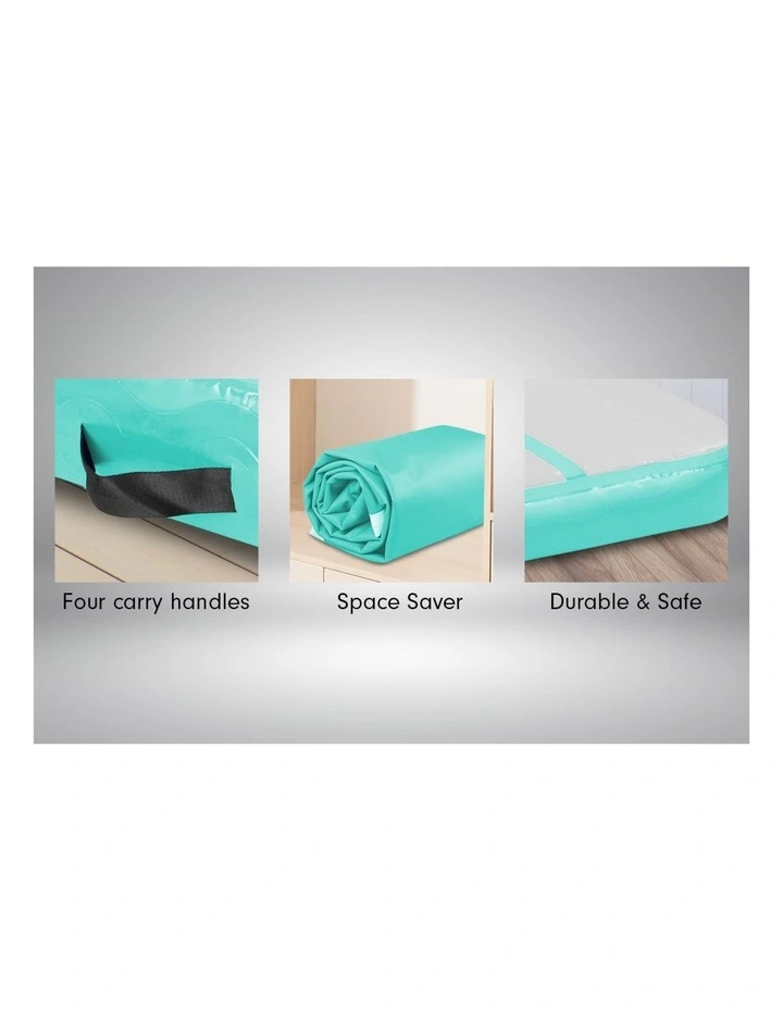 Powertrain Airtrack 20cm Thick 3m x 1m Inflatable Gymnastics Tumbling Mat Air Track - Mint Green image 2