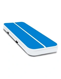 Powertrain Airtrack 20cm Thick 4m x 1m Inflatable Gymnastics Tumbling Mat Air Track - Blue