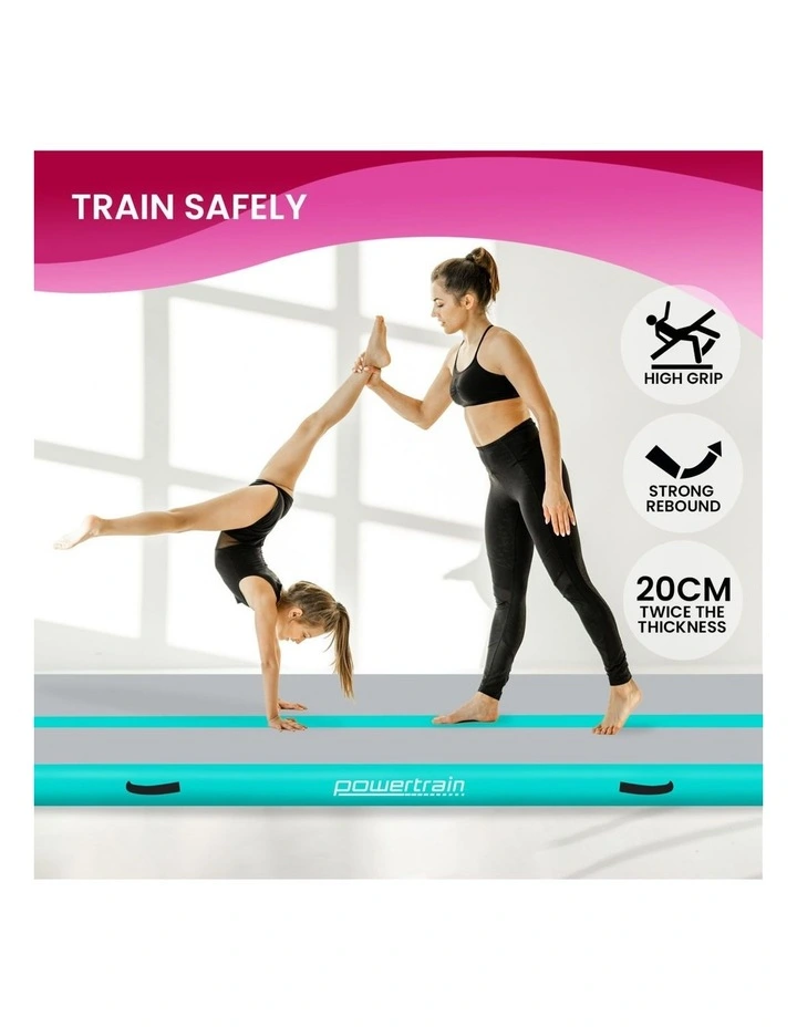 Powertrain Airtrack 20cm Thick 8m x 1m Inflatable Gymnastics Tumbling Mat Air Track image 4
