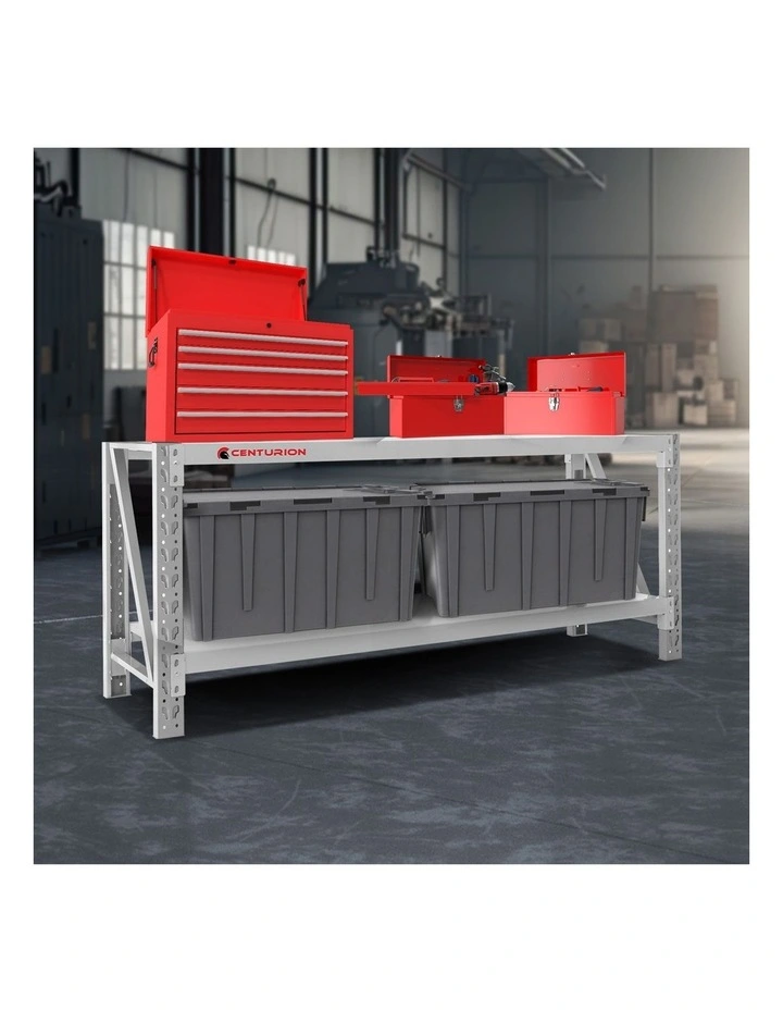 Centurion 2-Layer Work Bench 400kg - Grey image 2