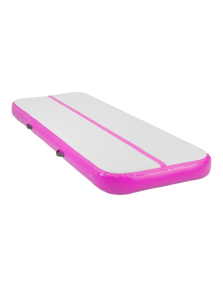 Powertrain Airtrack 20cm Thick 4m x 1m Inflatable Gymnastics Tumbling Mat Air Track - Pink image 1