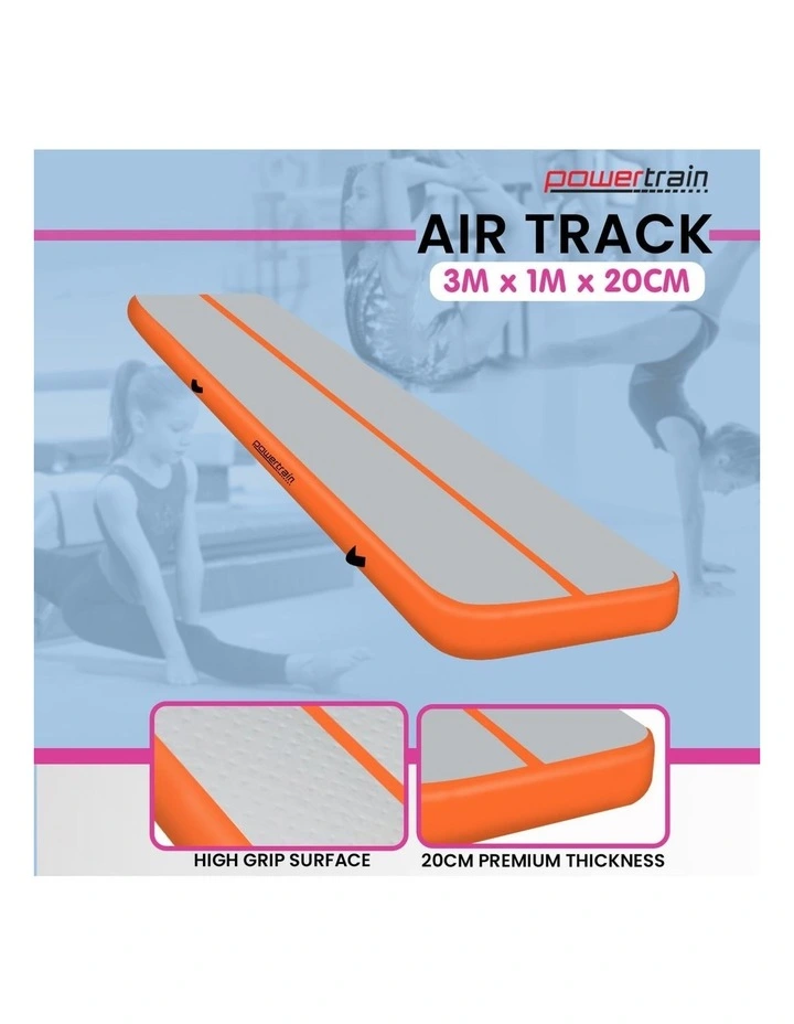 Powertrain Airtrack 20cm Thick 3m x 1m Inflatable Gymnastics Tumbling Mat Air Track image 2