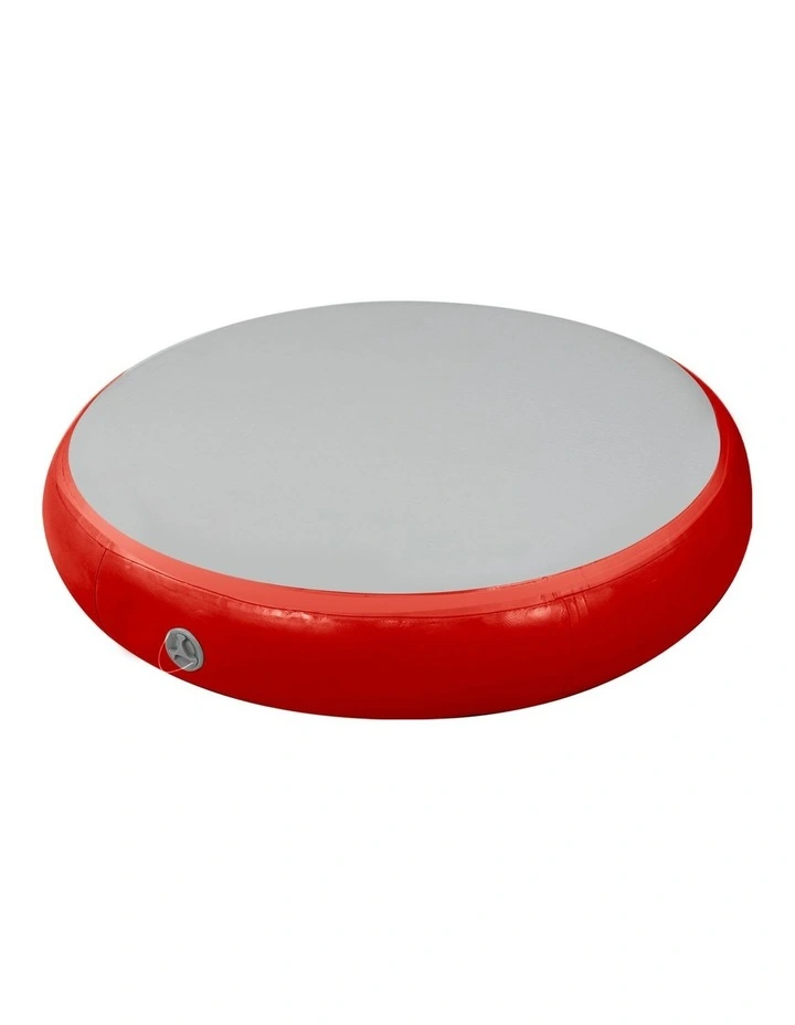 Powertrain 20cm Thick 1m Airtrack Spot Round Inflatable Gymnastics Tumbling Mat Air Track - Red image 1