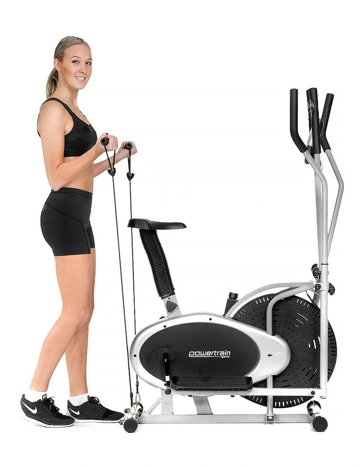 Powertrain 3-in-1 Elliptical Cross Trainer Exercise Bike with Resistance Bands image 7