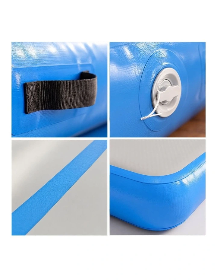 Powertrain Airtrack 20cm Thick 4m x 1m Inflatable Gymnastics Tumbling Mat Air Track - Blue image 5