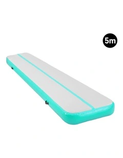 Powertrain Airtrack 20cm Thick 5m x 1m Inflatable Gymnastics Tumbling Mat Air Track - Mint Green