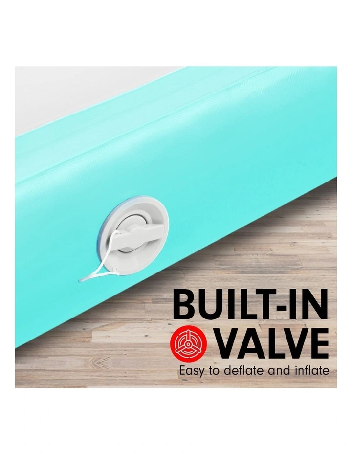 Powertrain Airtrack 20cm Thick 5m x 1m Inflatable Gymnastics Tumbling Mat Air Track - Mint Green image 5
