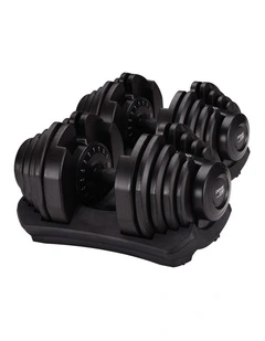 Powertrain 2x 40kg Adjustable Dumbbell Home Gym Exercise Equipment Free Weights