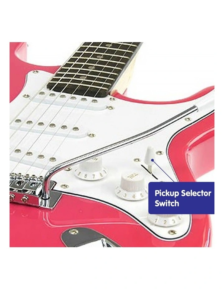 Karrera 39in Electric Guitar Music 6-String Instrument Full Size Pink image 5