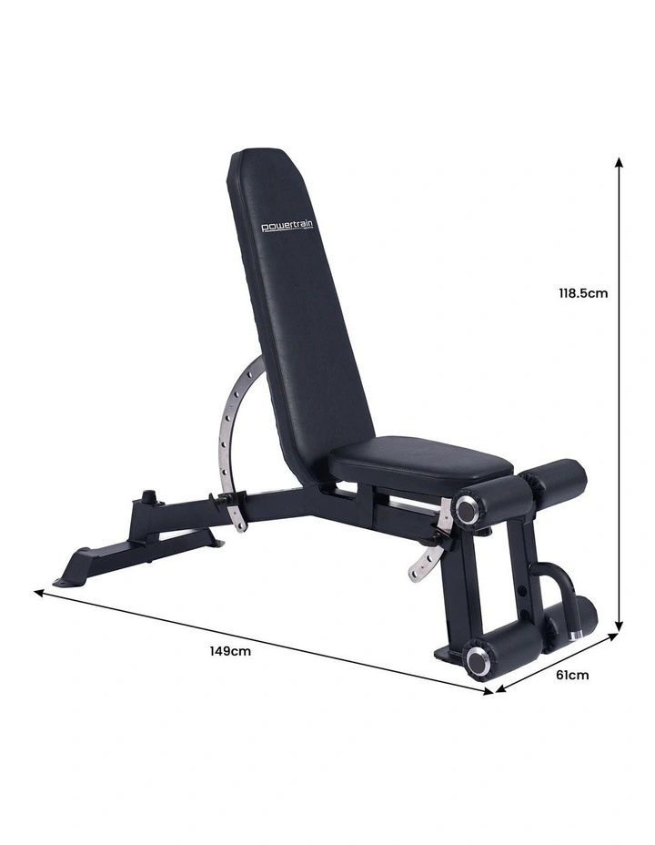 Powertrain Multi Workout Bench with Transport Wheels and Adjustable Backrest image 3