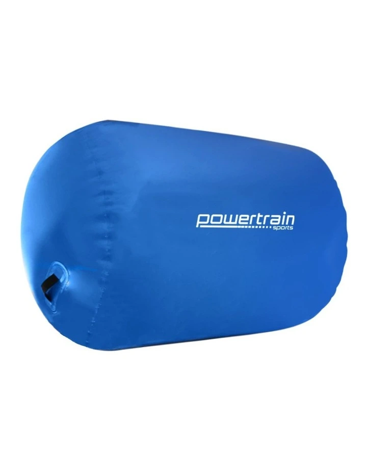 Powertrain Inflatable Air Barrel Exercise Roller 120cm x 75cm - Blue image 1