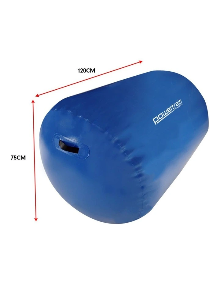 Powertrain Inflatable Air Barrel Exercise Roller 120cm x 75cm - Blue image 6
