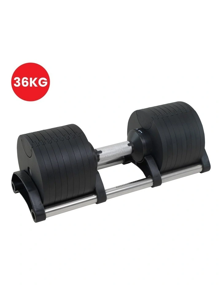 Powertrain Eon Dial Up 36KG Adjustable Dumbbell - Black image 5