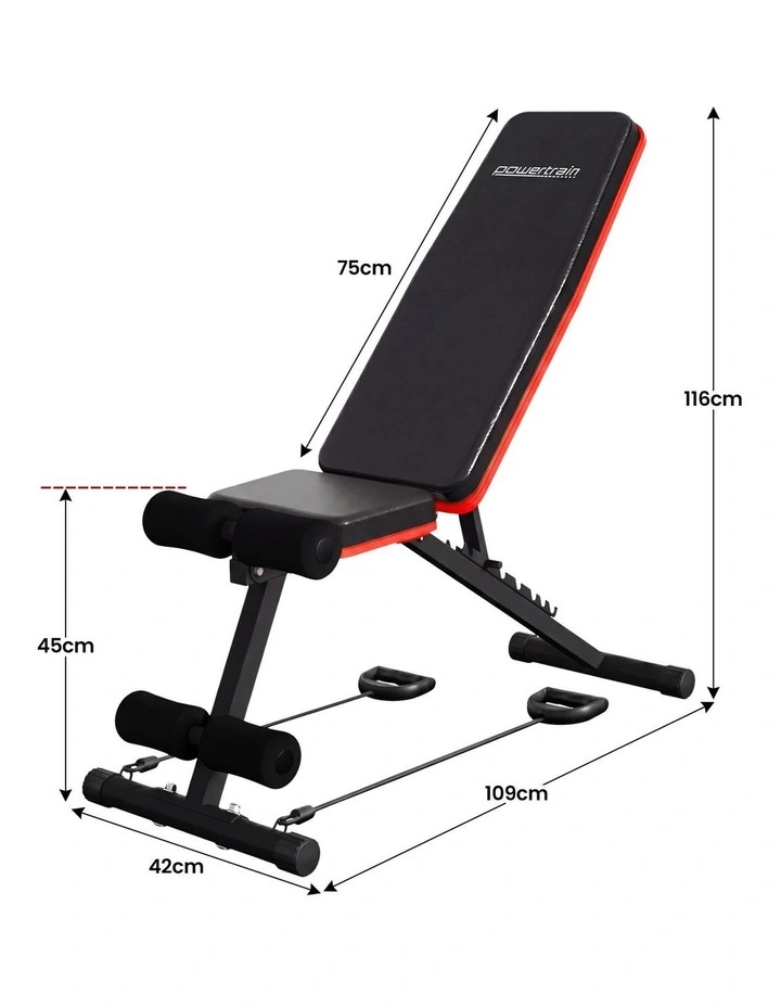 Powertrain Adjustable Weight Bench w/ Incline Decline and 7 Backrest Positions image 2