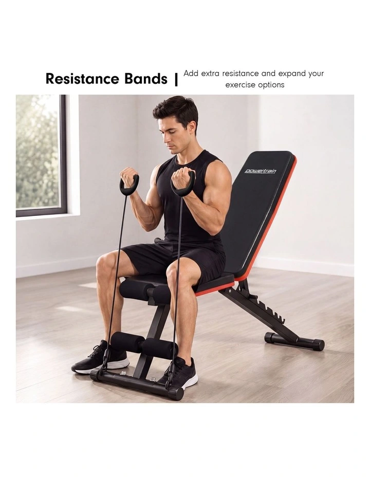Powertrain Adjustable Weight Bench w/ Incline Decline and 7 Backrest Positions image 6