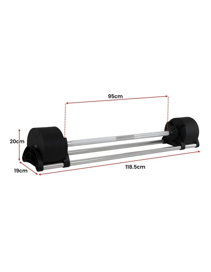 Powertrain Eon Dial-Up 41KG Adjustable Barbell image 4