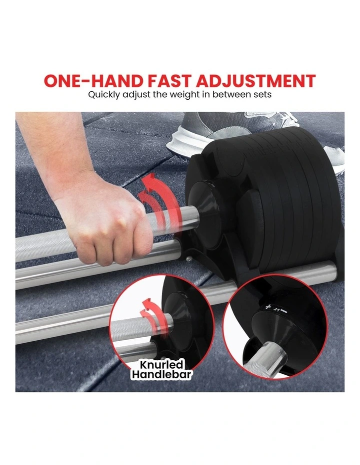 Powertrain Eon Dial-Up 41KG Adjustable Barbell image 6