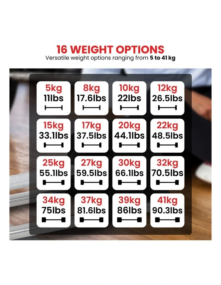 Powertrain Eon Dial-Up 41KG Adjustable Barbell image 7