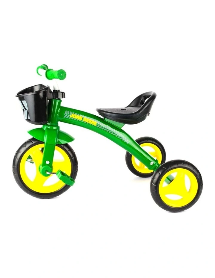John Deere 50x70cm Kids/Children Steel Adjustable Tricycle Rid-On/Trike GRN 2y  image 2