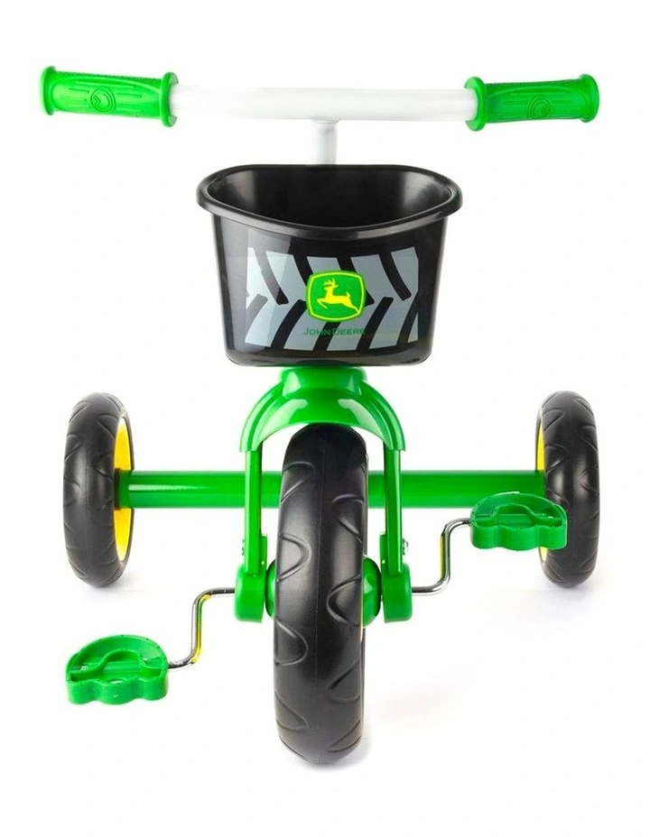 John Deere 50x70cm Kids/Children Steel Adjustable Tricycle Rid-On/Trike GRN 2y  image 3