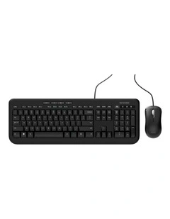 Incase Designed by Microsoft Wired Keyboard & Mouse Desktop 600 - Black [APB-00018]
