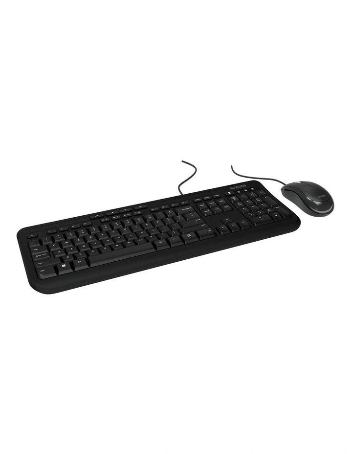 Incase Designed by Microsoft Wired Keyboard & Mouse Desktop 600 - Black [APB-00018] image 2