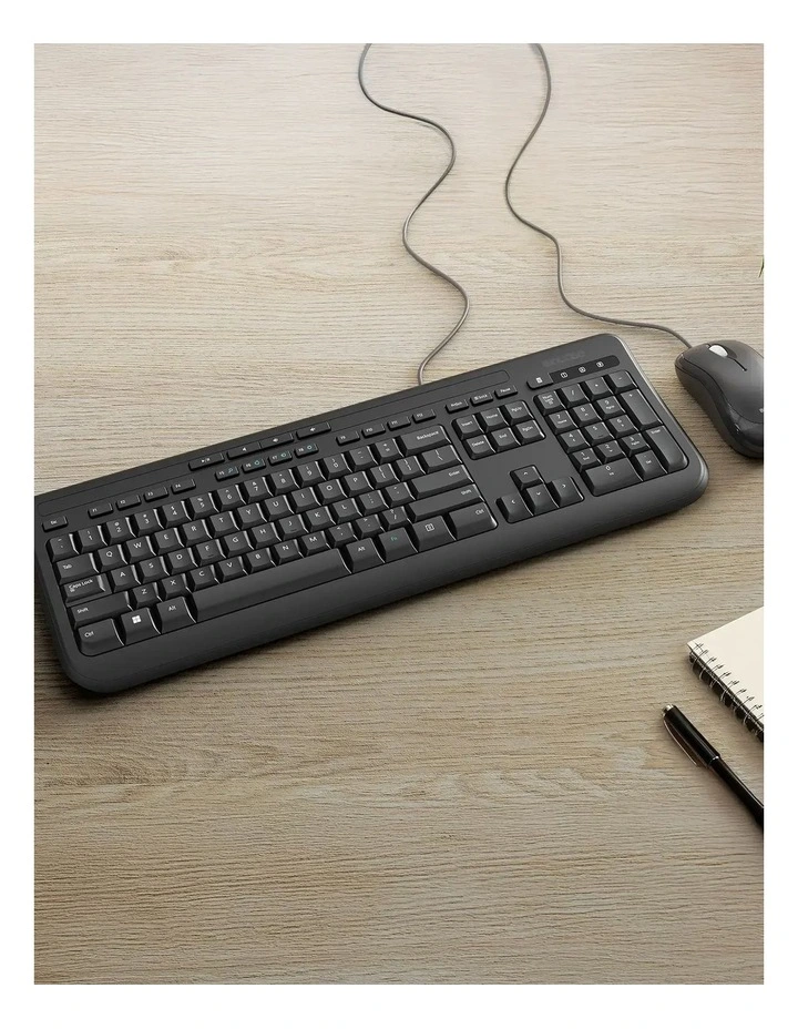 Incase Designed by Microsoft Wired Keyboard & Mouse Desktop 600 - Black [APB-00018] image 5