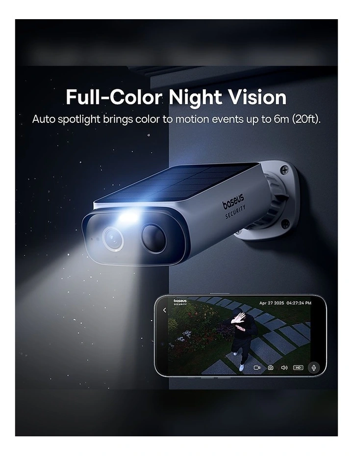 Baseus S1 Lite 2K Solar Outdoor Security Camera S0003300 image 5
