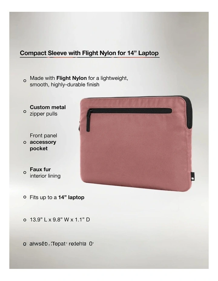 Incase Compact Sleeve for 14'' Laptop - Aged Pink [INMB100726-AGP] image 7
