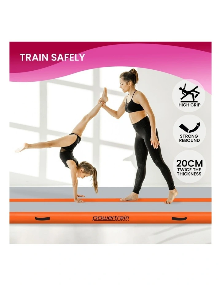 Powertrain Airtrack 20cm Thick 5m x 1m Inflatable Gymnastics Tumbling Mat Air Track image 5