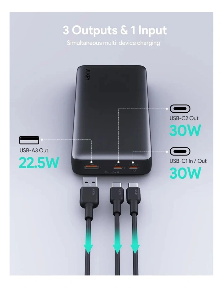 AUKEY PB-Y42 Sprint X Power Bank - 30W PD 20,000mAh image 3
