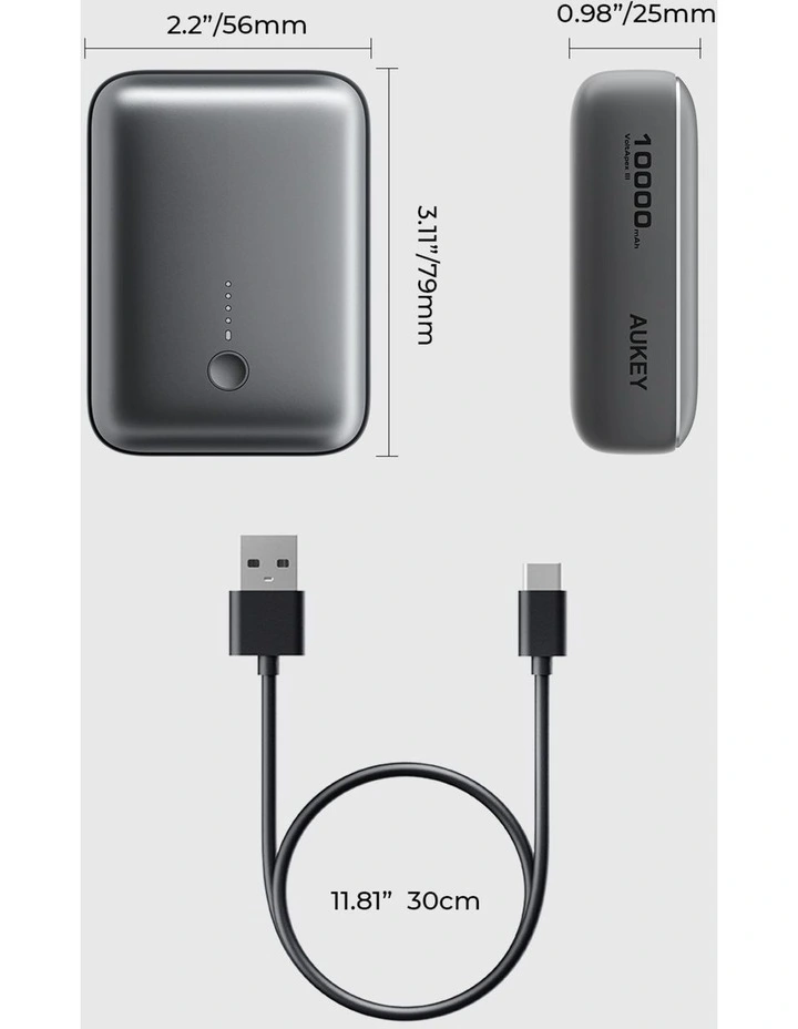 AUKEY PB-Y55 Spark Mini 10000 Compact Fast Charging Power Bank image 6